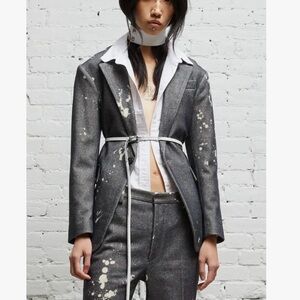 R13 Gray Splatter Suit Set